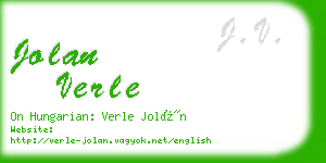 jolan verle business card